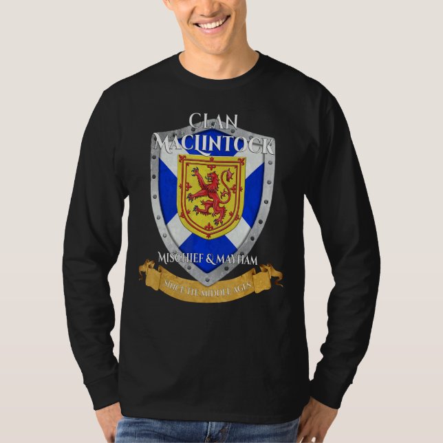 T-shirt Maclintock Scottish Family Clan Scotland Shield (Devant)