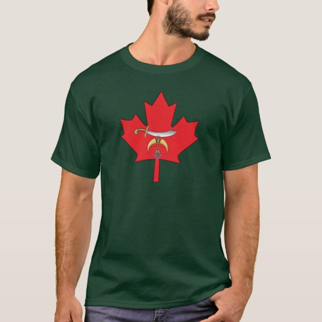 T-shirt Maçon de Shriner de Canadien (Devant)
