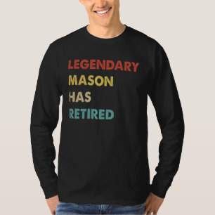 T-shirt Maçon légendaire rétro a pris sa retraite