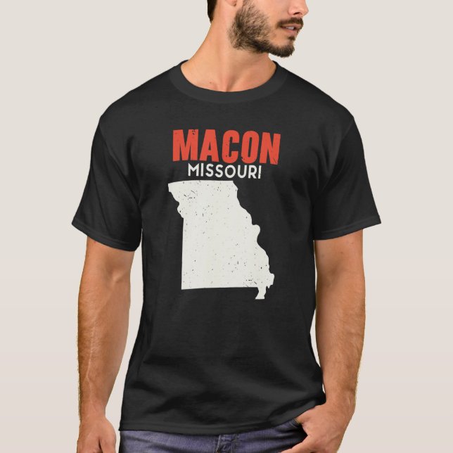 T-shirt Macon Missouri USA State America Travel Missourian (Devant)