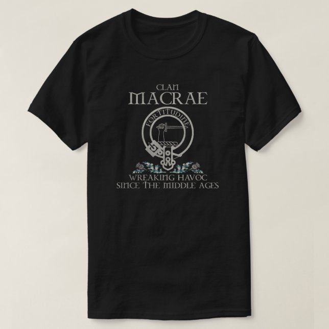 T-shirt MacRae of Conchra Clan crest Scottish nom de famil (Design devant)