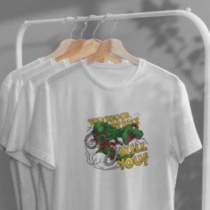 T-shirt Mad Biker T Rex