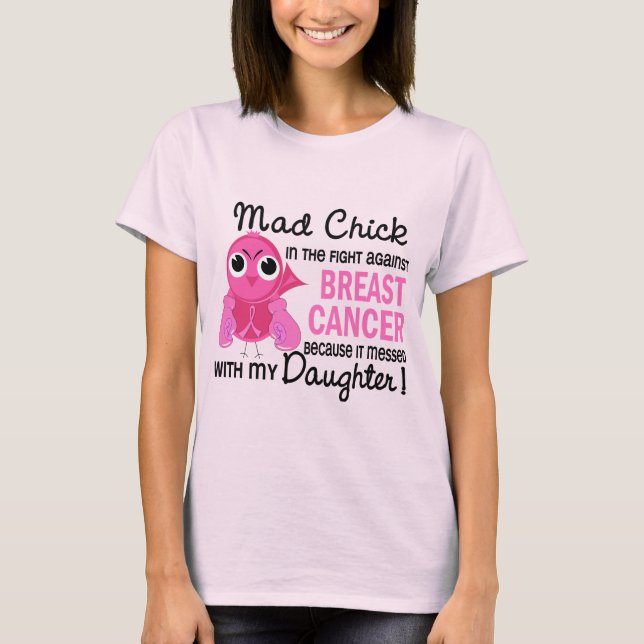 T-shirt Mad Chick 2 Fille Cancer du Sein (Devant)