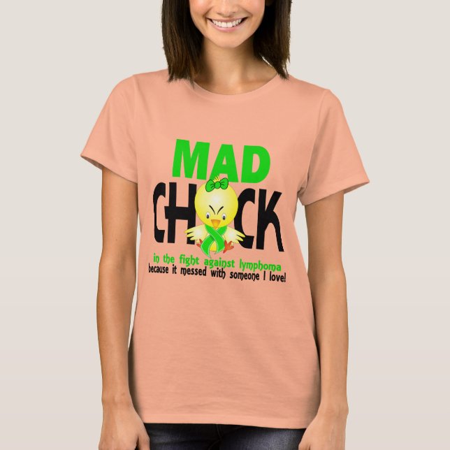 T-shirt Mad Chick Dans La Lutte Lymphome (Devant)