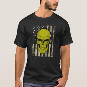 T-shirt Mad Musical Casque de crâne Maison Tecno Party Mix