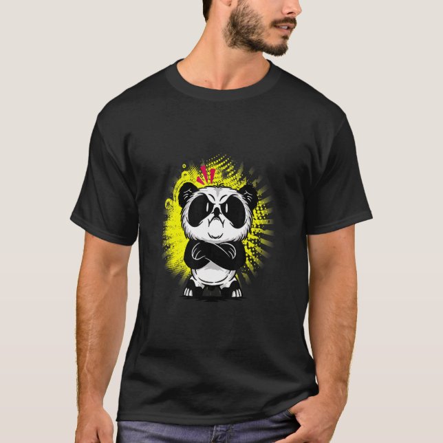 T-shirt Mad Panda ours en colère Cool Panda Enfants Hommes (Devant)