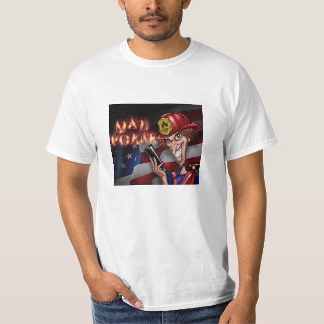 T-shirt MAD Poker chemise homme pompier (Devant)