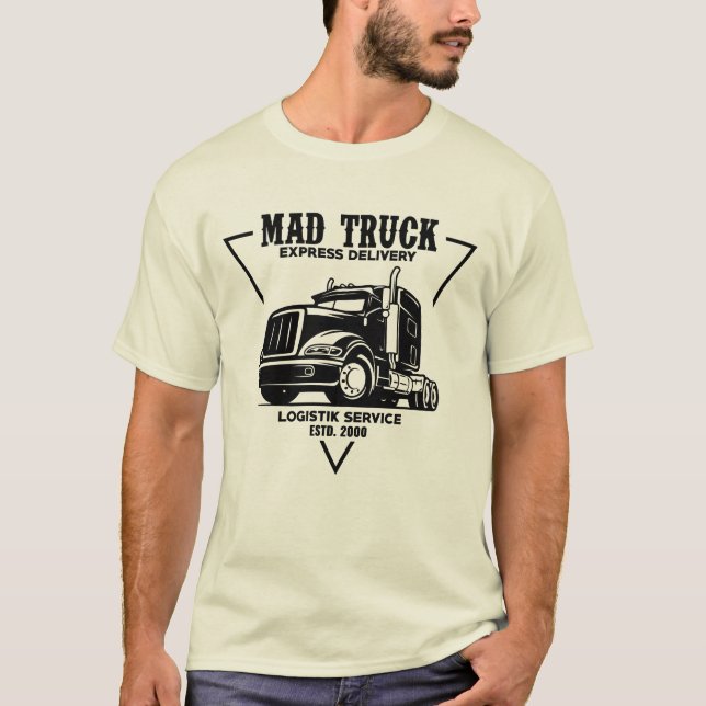 T-shirt Mad Truck Logistic Service Mens (Devant)