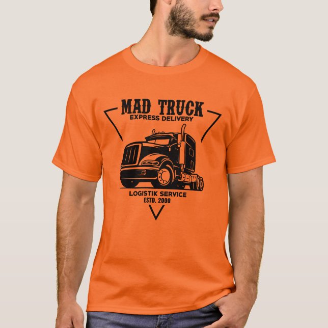 T-shirt Mad Truck Logistic Service Mens (Devant)