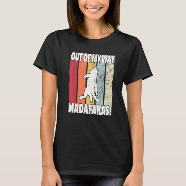T-shirt Madafakas Chat Vintage animal mème (Devant)