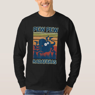 T-shirt Madafakas de langouste de Pew Pew Crazy Octopus