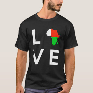 T-shirt Madagascar Drapeau Aimer Afrique Continent Silhoue