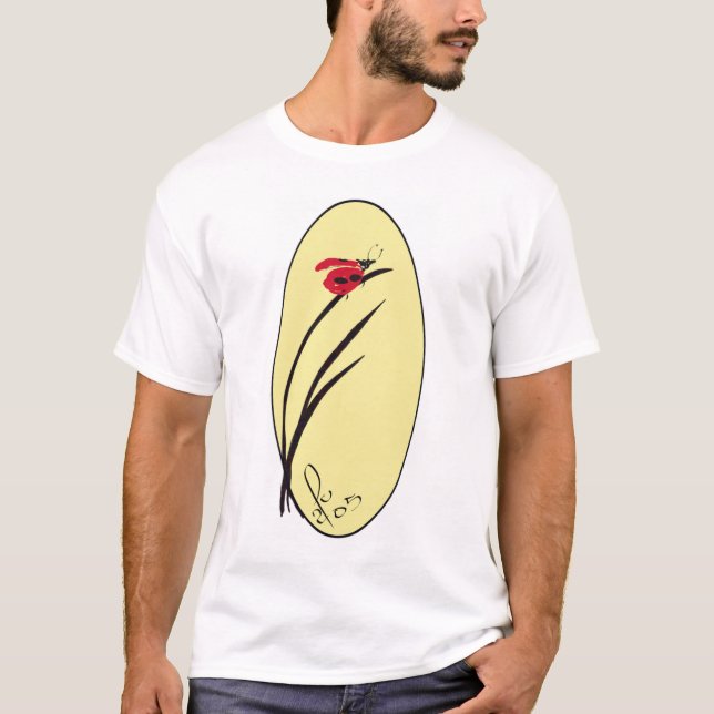 T-shirt Madame Bug sur le roseau (Devant)