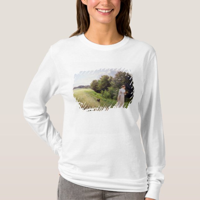 T-shirt Madame dans la lecture blanche (Devant)
