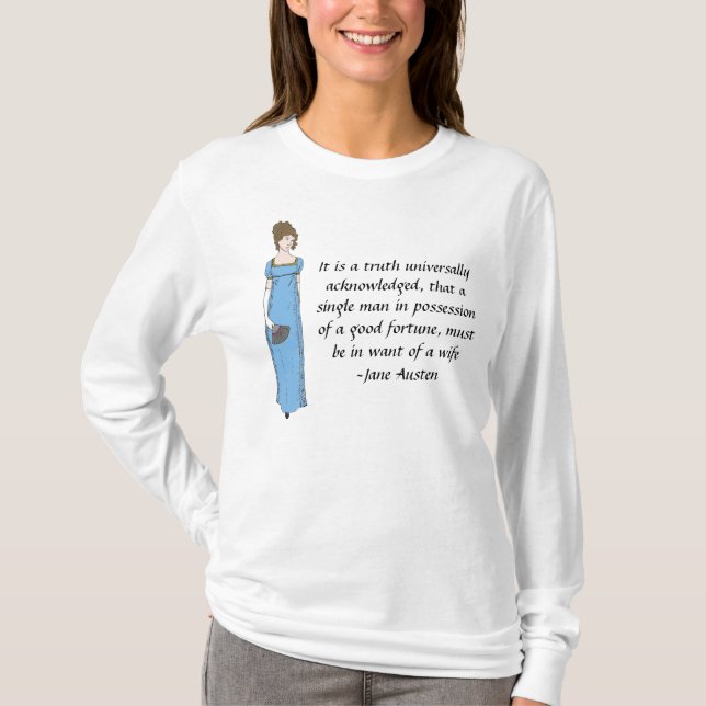 T-shirt Madame fierté de Jane Austen et citation de (Devant)