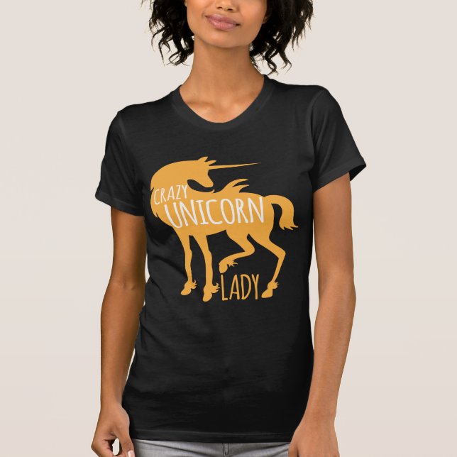 T-shirt Madame folle de licorne (Devant)