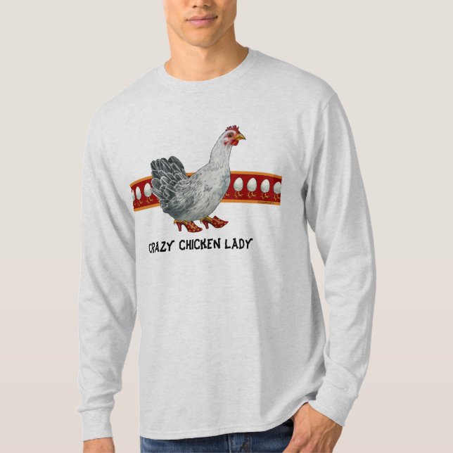 T-shirt Madame folle de poulet (Devant)
