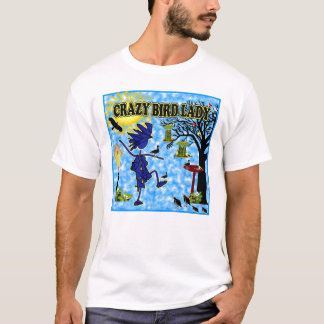 T-shirt Madame folle Design d'oiseau