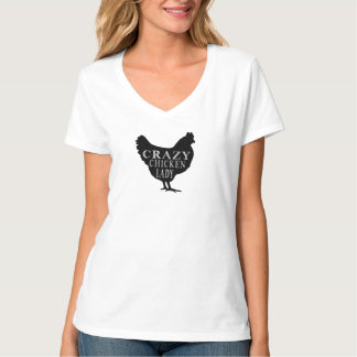 T-shirt Madame folle mignonne de poulet