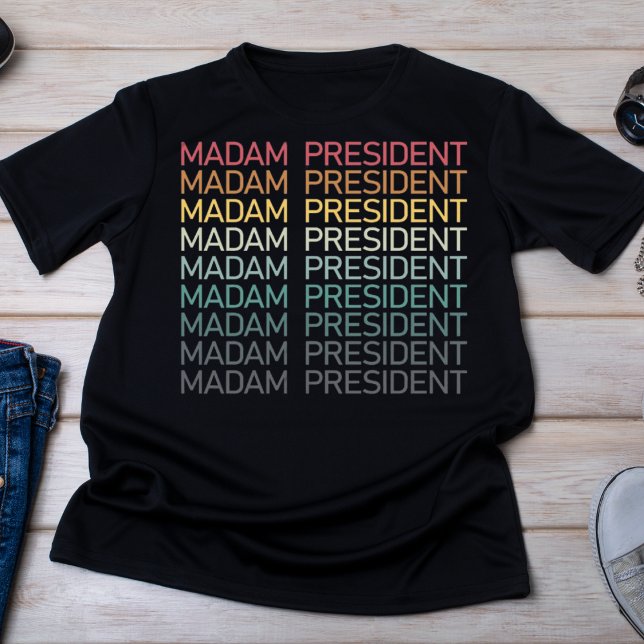 T-shirt Madame le Président Gradient Text L'autonomisation (Créateur téléchargé)