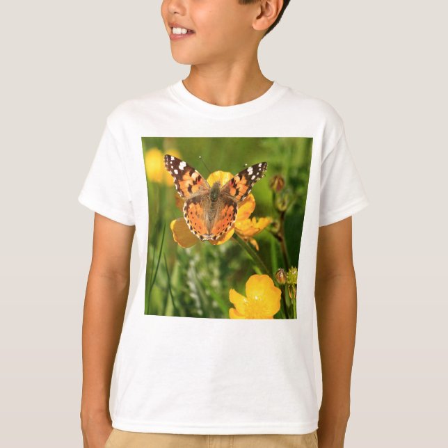 T-shirt Madame peinte Butterfly (Devant)