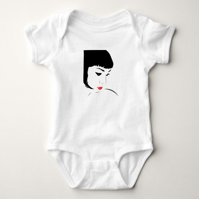 T-shirt Madame rouge de lèvre (Devant)