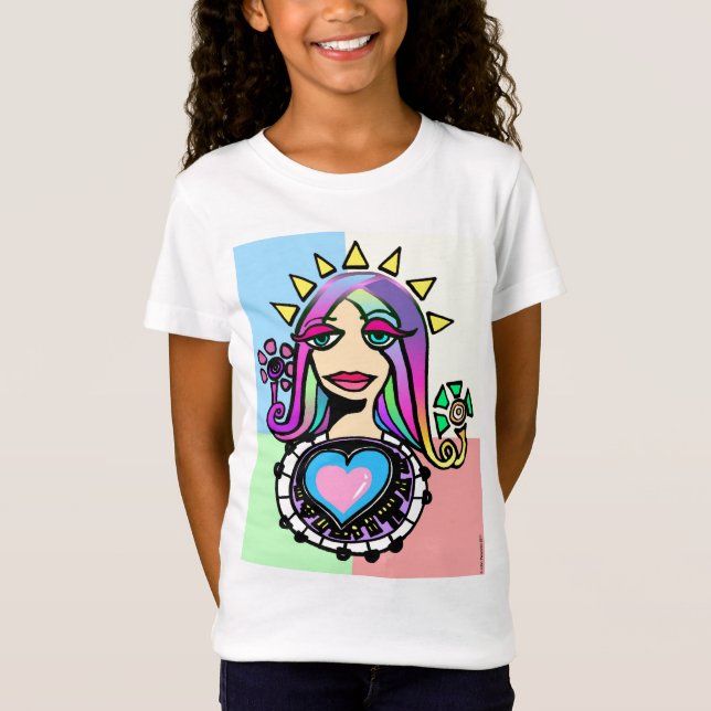 T-Shirt Madame Sunshine Heart : Version 3 (Devant)