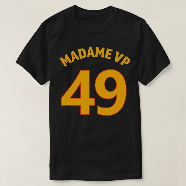 T-shirt Madame VP 49 Vice-présidente USA Jersey Blue Yello (Design devant)