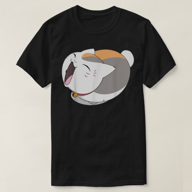 T-shirt MadaraNatsume Yuujinchou, mignonne neko yawning (Design devant)