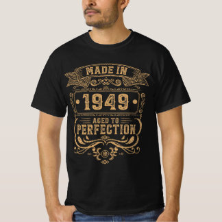 T-shirt Made in 1949 Aged to Perfection Men's Birthday T-S