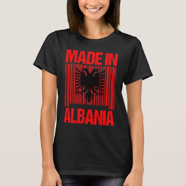 T-shirt Made in Albania  Albanian flag  eagle (Devant)