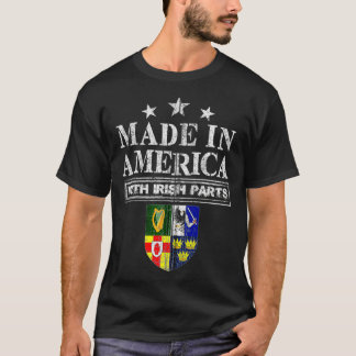 T-shirt Made In America With Irish Parts Proud Ireland Imm