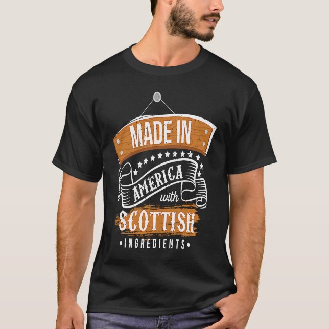 T-shirt Made In America With Scottish Ingredients  Scotlan (Devant)