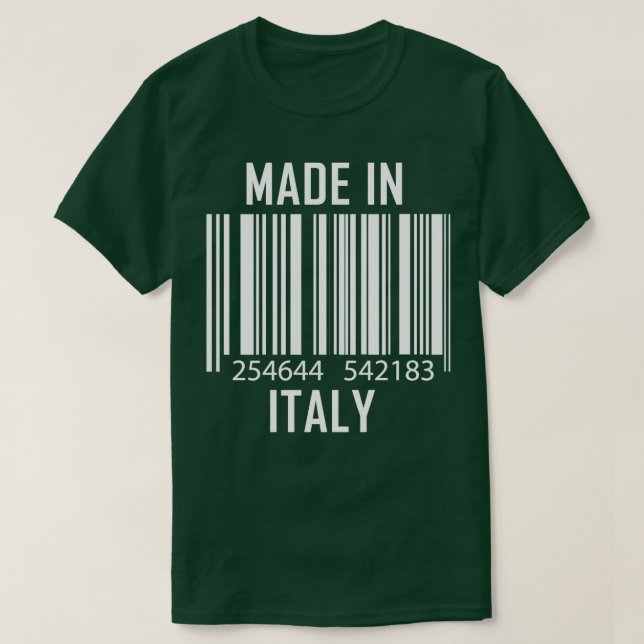 T-shirt Made In Italy Barcode Funny 1  (Design devant)