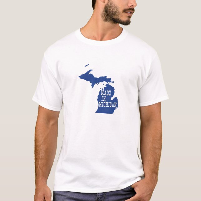 T-shirt Made in Michigan Map Formé Birth State (Devant)