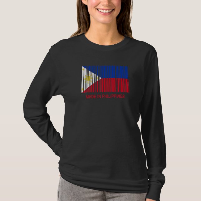 T-shirt Made in Philippines Flag Barcode Premium (Devant)