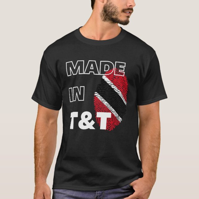 T-shirt Made in Trinidad and Tobago Flag Carnival Souvenir (Devant)