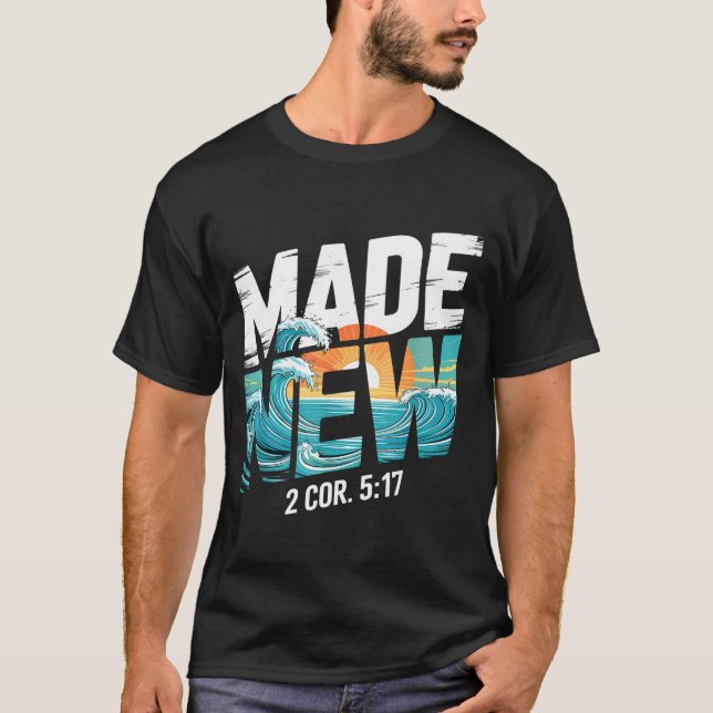 T-shirt Made New Baptism Shirt Christian Shirts For Youth  (Devant)
