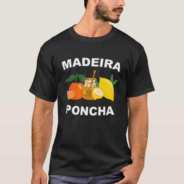 T-shirt Madeira Poncha Boire traditionnel avec ingrédients (Devant)