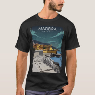 T-shirt Madeira Portugal Vintage Retro Travel Poster à ni