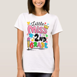 T-shirt Mademoiselle 2e année Cute Retour à l'école