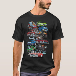 T-shirt Mademoiselle de voiture ! Caricature des voitures