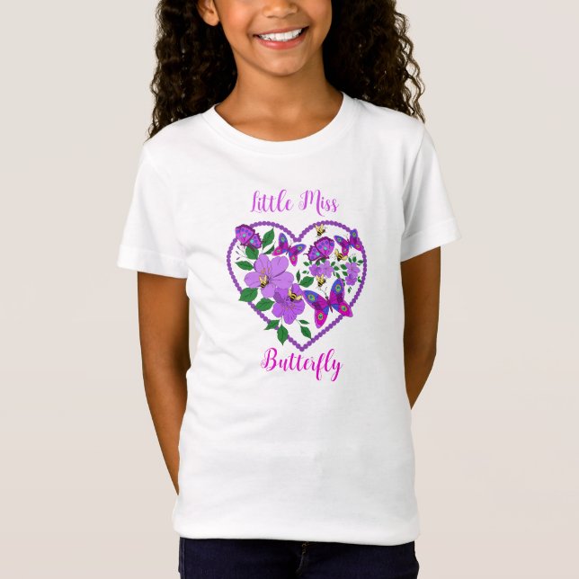 T-Shirt Mademoiselle Papillon  (Devant)