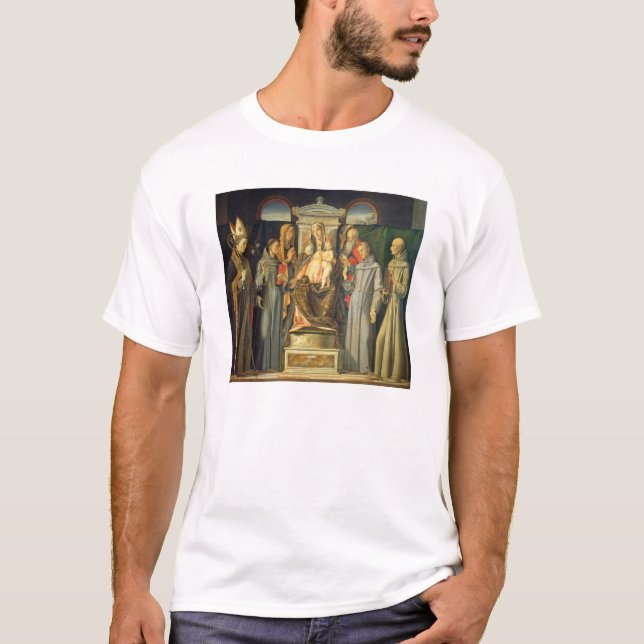 T-shirt Madonna a couronné, 1480 (l'huile sur le panneau) (Devant)