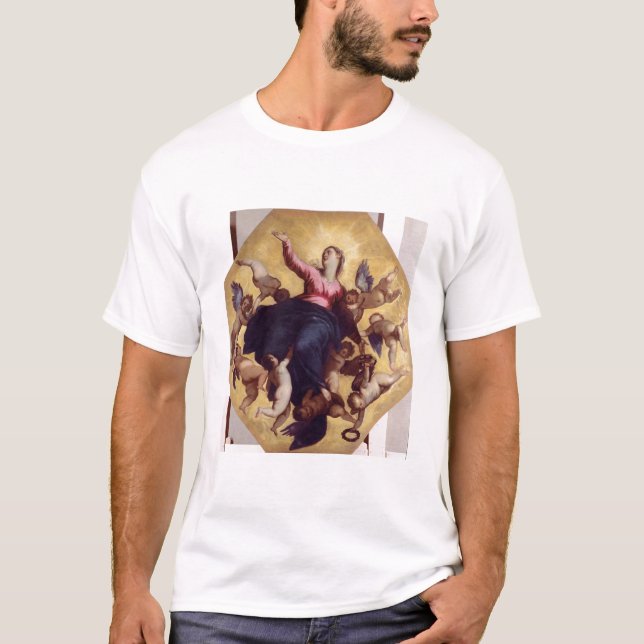 T-shirt Madonna a porté par des anges (le fresque de (Devant)