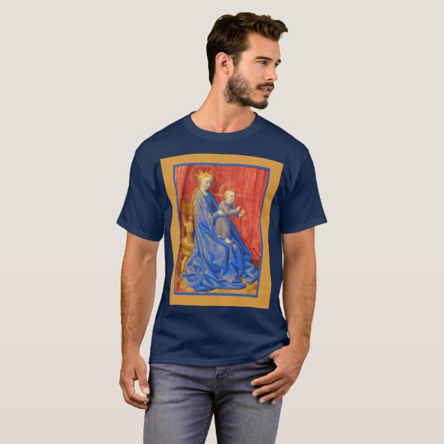 T-shirt Madonna and Child Enthroned Jean Fouquet Holiday  (Devant entier)