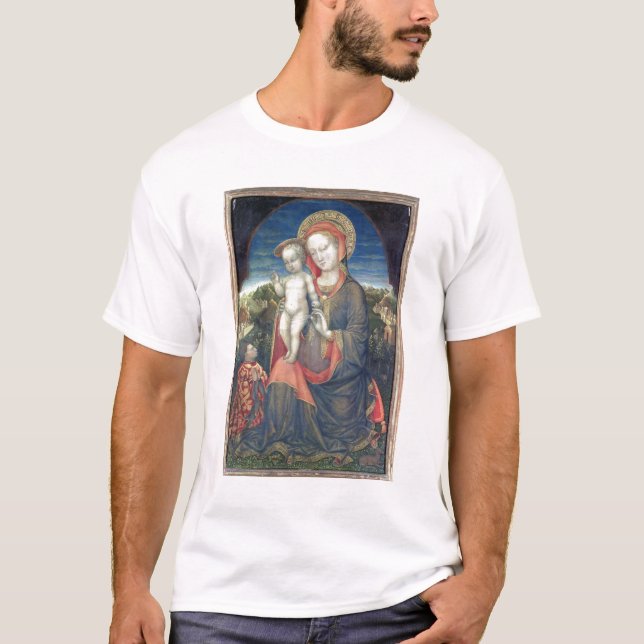 T-shirt Madonna de l'humilité adoré par Leonello d'Este (Devant)
