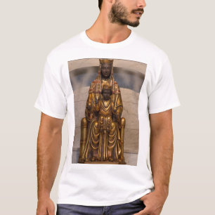 T-shirt Madonna de Montserrat Noir Vierge Marie