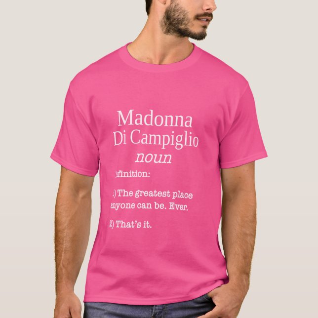 T-shirt Madonna Di Campiglio Station de ski Funny Fake Def (Devant)