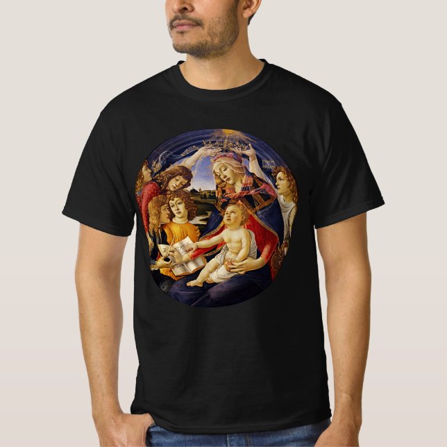 T-shirt Madonna du Magnificat par Sandro Botticelli (Devant)